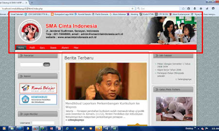 Mengganti Banner Bagian Atas Website Sekolah CMS Balitbang Diknas