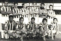 REAL VALLADOLID PROMESAS. Temporada 1979-80. César Navamuel, Moisés, Valerio, Javi, Tomás Segurado y Poveda. Lorenzo, José María, Pablo, Santi y Pedro Duque. REAL VALLADOLID PROMESAS 3 BURGOS C. F. PROMESAS 0 Domingo 02/09/1979. Campeonato de Liga de 3ª División, Grupo II, jornada 1. Valladolid, estadio José Zorrilla. GOLES: ⚽1-0: 39’, Duque. ⚽2-0: 45’, Pablo. ⚽3-0: 89’, Lorenzo.