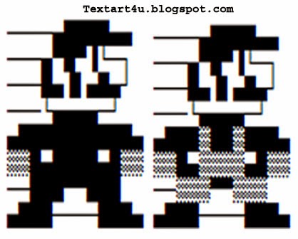 Twitter ASCII Text Art Copy Paste Mario and Luigi Cool 