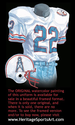 Houston Oilers 1984 uniform - Tennessee Titans 1984 uniform