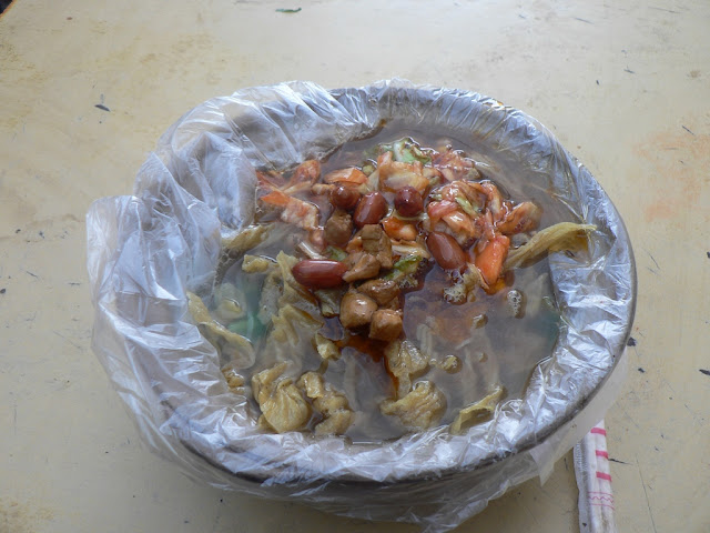 bowl of gǎn miànpí (擀面皮) — rolled noodle skins