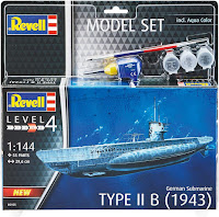 Revell 1/144 German Submarine Type IIB (1943) (05155) English Color Guide & Paint Conversion Chart