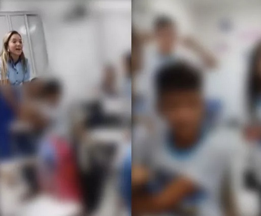 Diretora de escola na cidade de São Bento (PB) é filmada estimulando agressão entre alunos