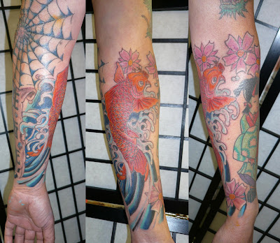 The Koi fish is a very strong image for tattoos. Koi fish are know for their