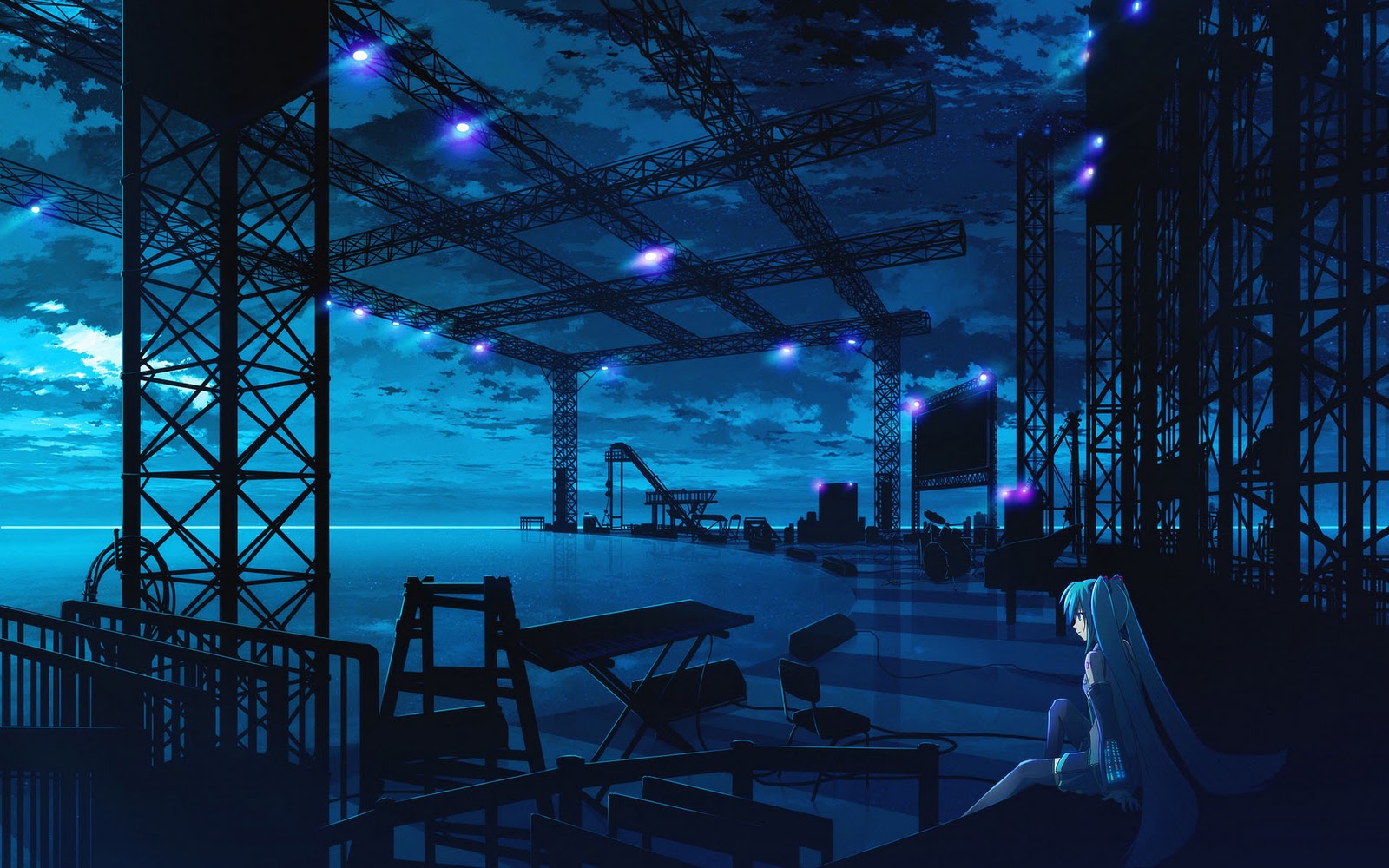  anime vocaloid scenery 