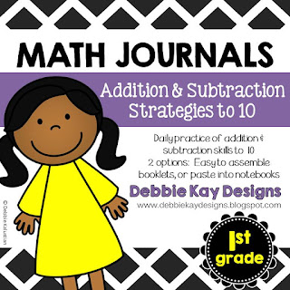 https://www.teacherspayteachers.com/Product/Math-Journals-Addition-Subtraction-Strategies-to-10-1977894