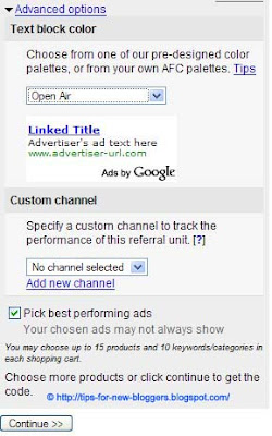 AdSense Product Referrals in Blogger