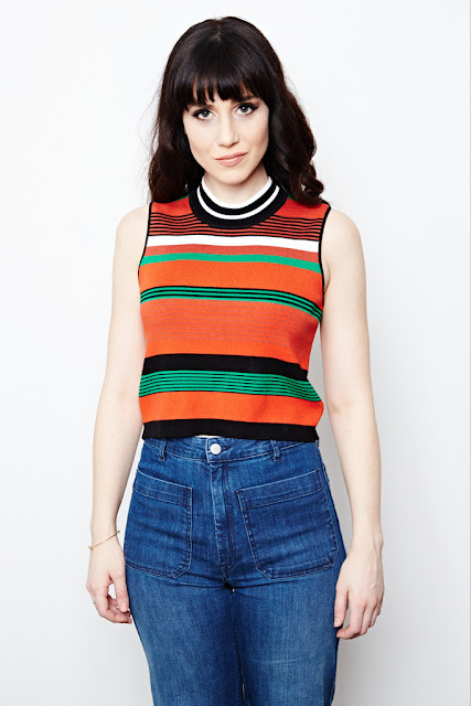 vintage looking striped crop top - the new way to do festival season