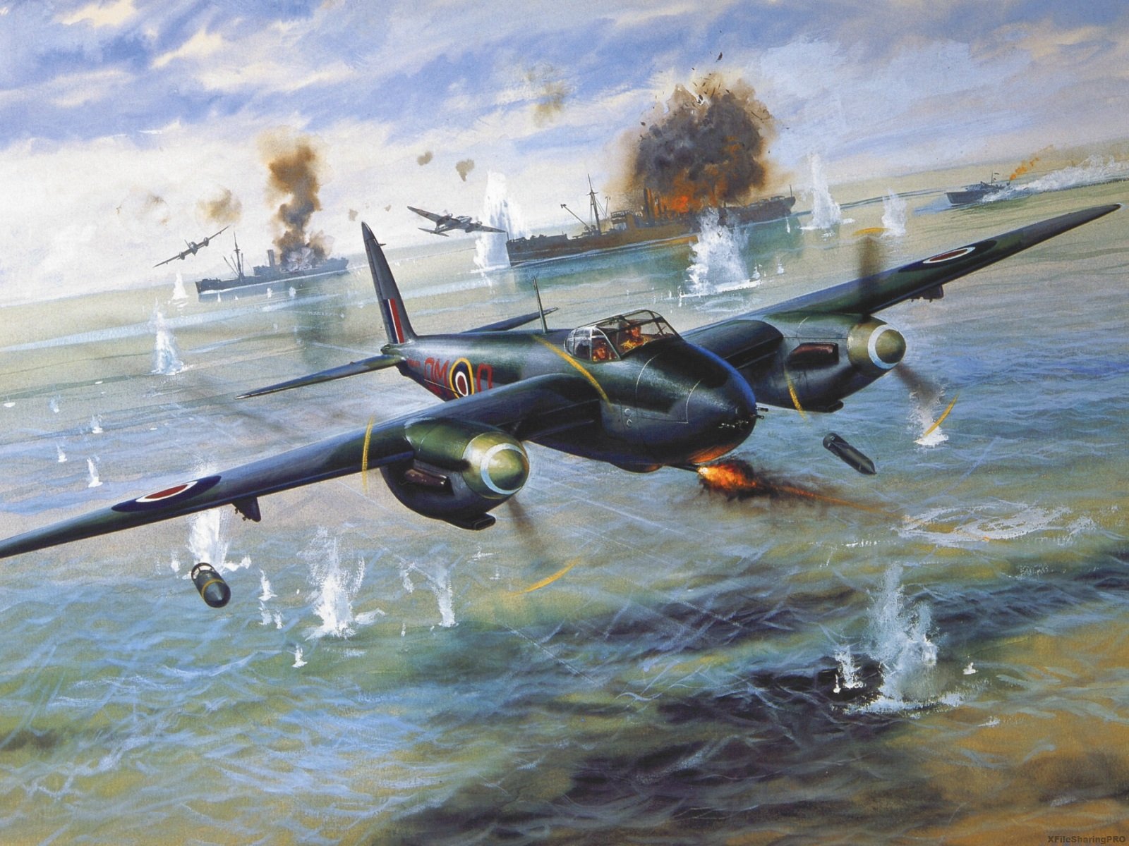 Aero Club Tornquist: Dibujos de aviones de la WWII