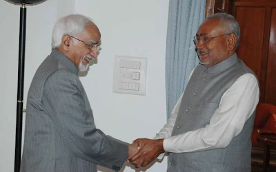 Nitish Kumar meets Vice-President Hamid Ansari