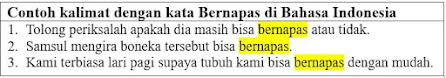 21 contoh kalimat dengan kata bernapas di bahasa Indonesia