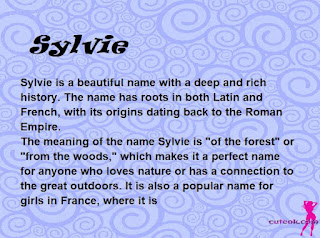 meaning of the name "Sylvie"