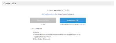 Halaman Download Cmder