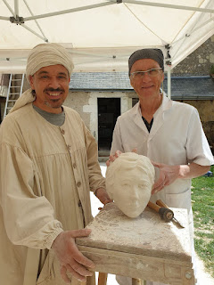 stage sculpter un visage en pierre #Emmanuel Sellier #le Sculptorium