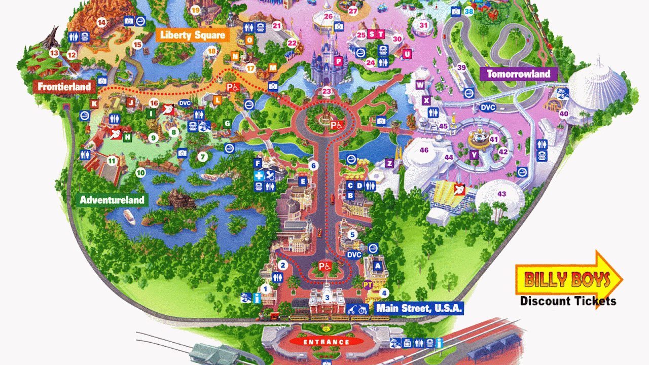 Map Of Walt Disney World Theme Parks