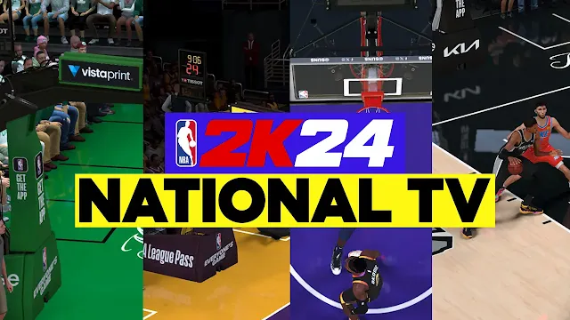 NBA 2K24 2024 Arenas & Courts with Realistic Lighting (National TV)