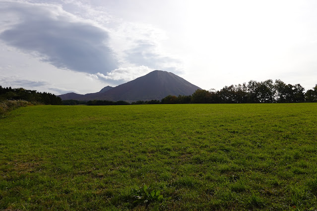 鳥取県西伯郡伯耆町丸山　牧草地からの大山の眺望