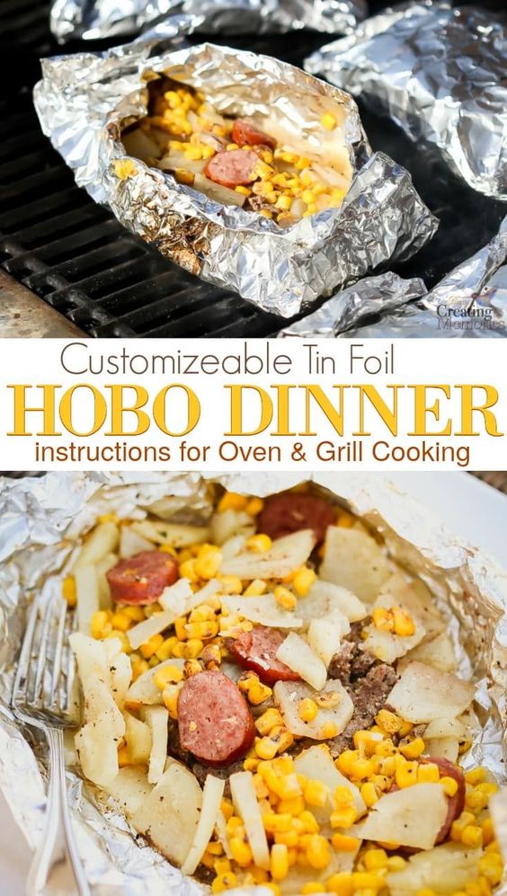 Create an easy tin foil family dinner that pleases everyone! Customize your Hobo Dinner cooked in the oven, grill or even a great camping meal! Plus enjoy the bonus of an easy cleanup!