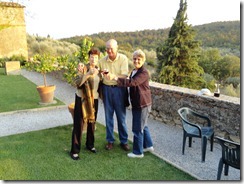 Courtyard of the Sant Anna Comprena Monstary - Judy, Nick and Elaine