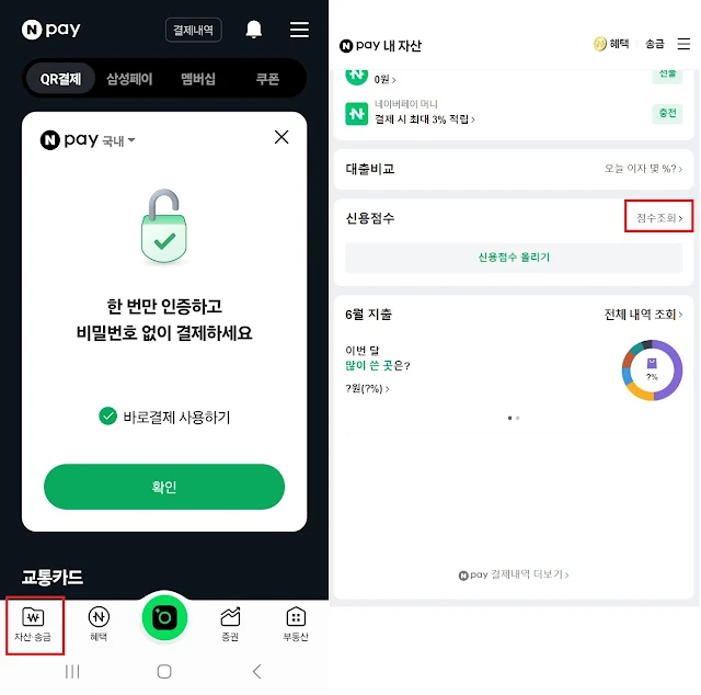 네이버페이 앱 신용조회