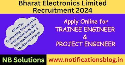 BEL Engineers Recruitment 2024, Apply Online by 9th Nov (77 Vacancies)