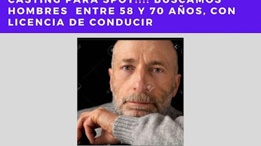 CHILE: Se busca para SPOT HOMBRE entre 58 y 70 años con licencia de conducir