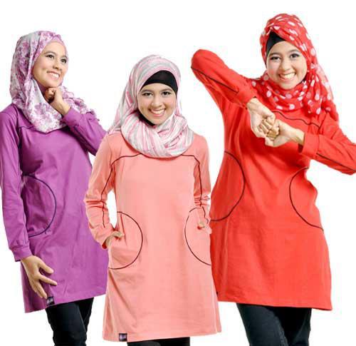 Contoh Motif Fashion Baju Casual Muslimah 2015