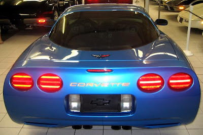2000 Nassau Blue Corvette Coupe Rear Photo