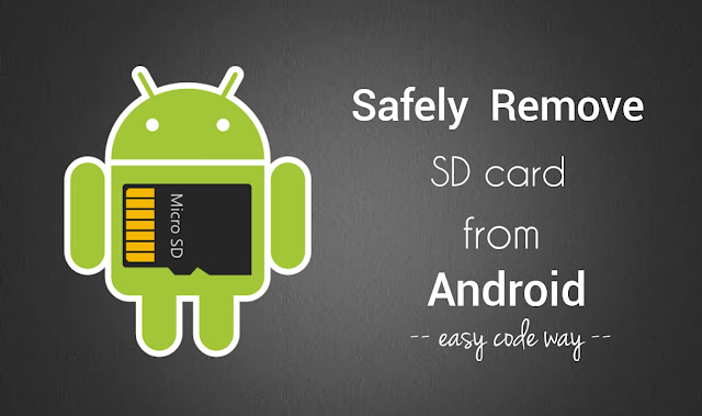 Safely remove SD card from Android