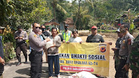 Dalam Rangka HUT Bhayangkara ke-74, Polsek Banjarwangi Resor Garut adakan Bhakti Sosial