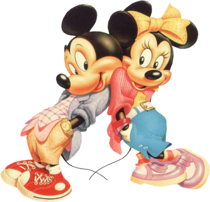 disney mickey mouse and minnie mouse