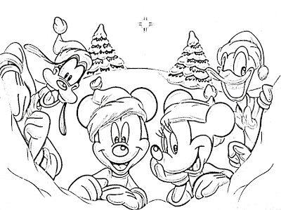 Disney Christmas Coloring Pages