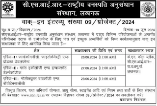 CSIR-NBRI Lucknow Recruitment 2024