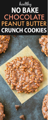 HEALTHY NO BAKE CHOCOLATE PEANUT BUTTER CRUNCH COOKIES