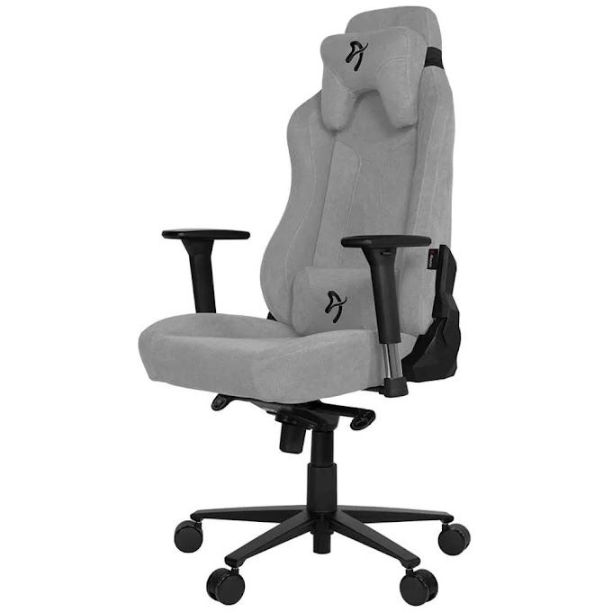 Arozzi Vernazza Soft Fabric Gaming Chair - Black/Light Gray - كرسي