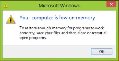 Tips Your Computer is Low in Memory