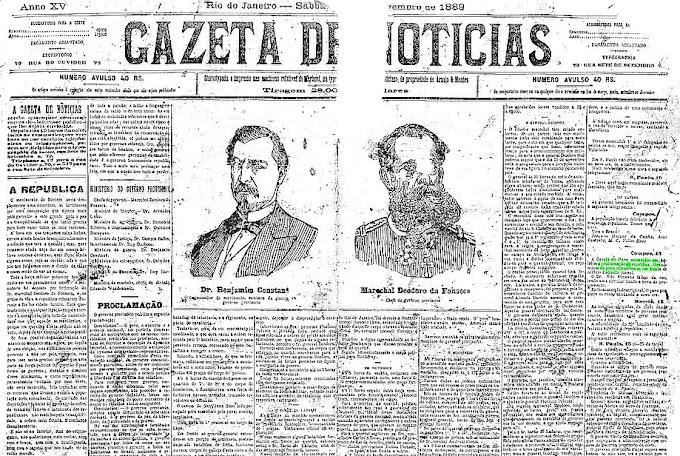 O que aconteceu no dia 15 de novembro de 1889?