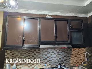 Kitchen Set Aluminium pesanan Bu Wayan di Pesona Laguna Depok