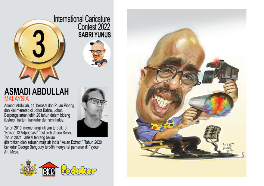 Winners of the International Caricature Contest on Sabri Yunus in Malaysia