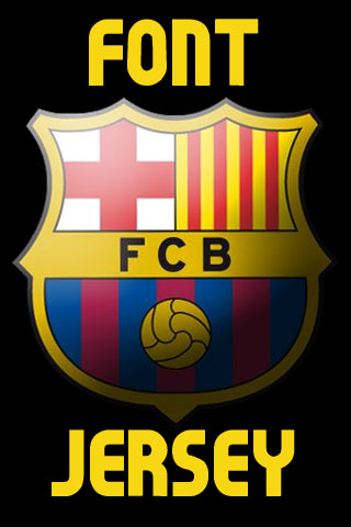 Zlems Creative™: Download Font Jersey FC Barcelona 2009-2012