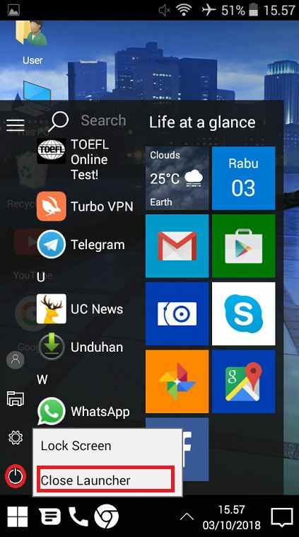 Cara mengubah tampilan Android ibarat Windows  Cara Ampuh Mengubah Tampilan Android Seperti Windows 10 Tanpa Root