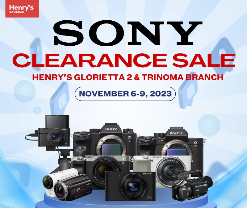 HENRY's Cameras outs clearance sale for Sony demo units, price starting at PHP 16,999!
