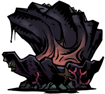 Ostra gigante, un objeto interactivo de Darkest Dungeon