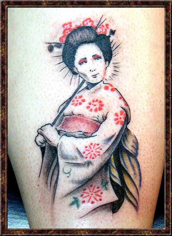 geisha tattoos. art by Chris @ Immortal Images Wynnum, Brisbane