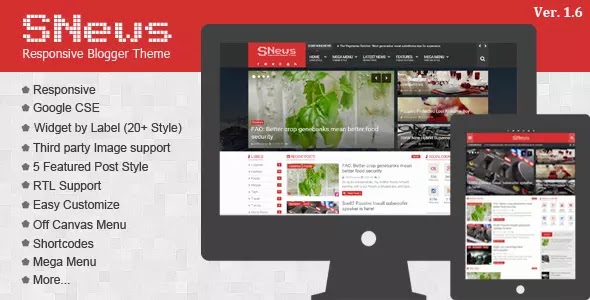 SNews- Blogger template free Download by SaurabhDesign