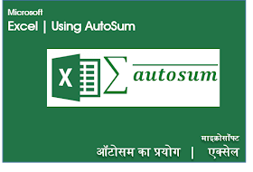 Hindi Videos AutoSum in Excel