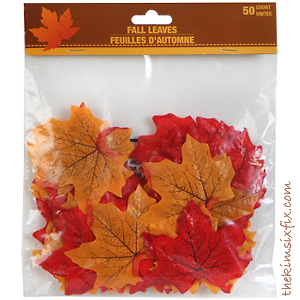 Dollar store fake leaves
