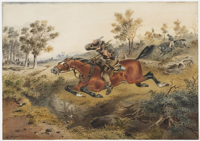 Flight of a Bushranger (Samuel Thomas Gill 1818-1830)
