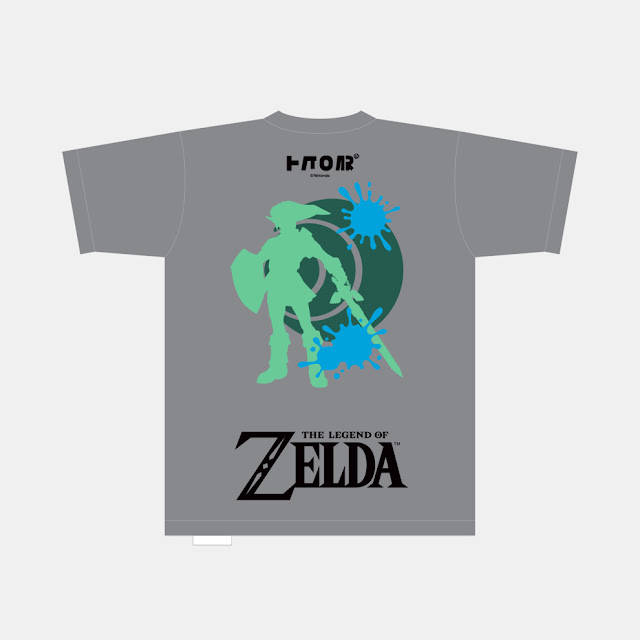 Camiseta com arte que mescla visuais de Splatoon e Zelda para o time Coragem