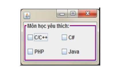 JCheckBox trong lập trình java